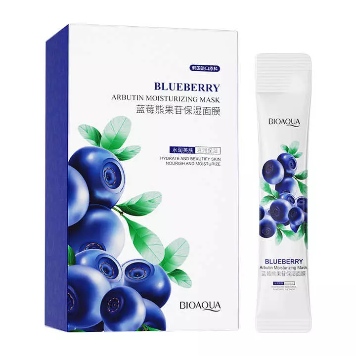 Маска для лица с арбутином и экстрактом черники Bioaqua Blueberry Arbutin Moisturizing Mask 28 мл Маска для лица с арбутином и экстрактом черники Bioaqua Blueberry Arbutin Moisturizing Mask 28 мл