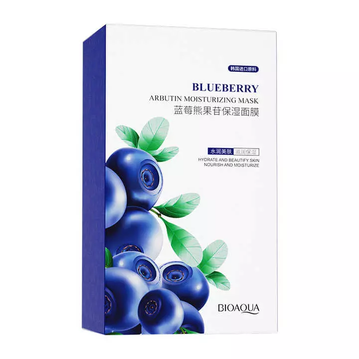 Маска для лица с арбутином и экстрактом черники Bioaqua Blueberry Arbutin Moisturizing Mask 28 мл Маска для лица с арбутином и экстрактом черники Bioaqua Blueberry Arbutin Moisturizing Mask 28 мл