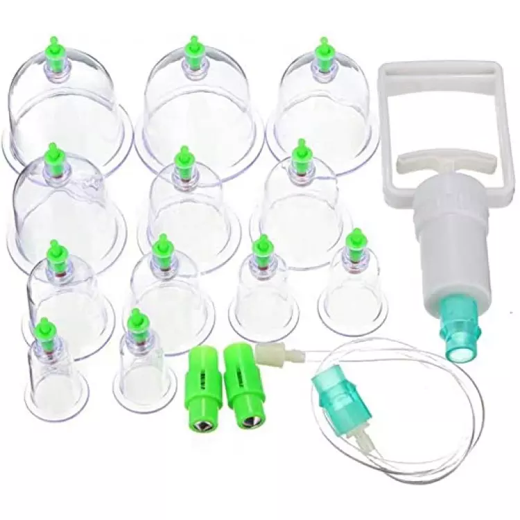 Вакуумные массажные банки KN с насосом, набор 12 шт Вакуумные массажные банки KN с насосом, набор 12 шт