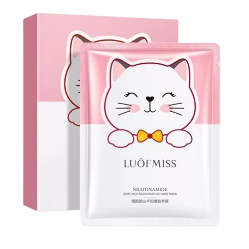 Маска для рук с козьим молоком и ниацинамидом LUOFMISS Goat Milk Rejuvenation Hand Mask, 1 шт
