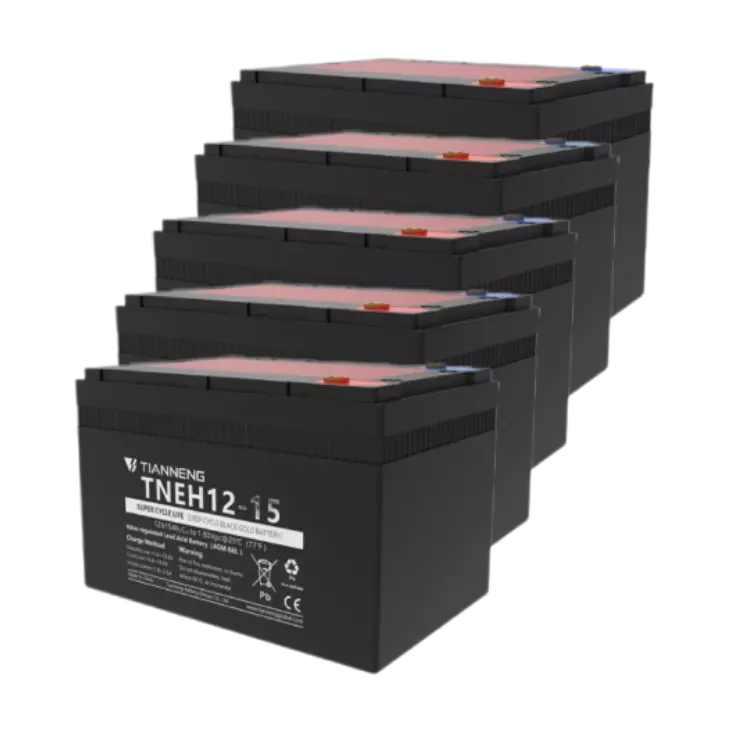 Тяговий акумулятор 60V 15Ah свинцево-кислотний TIANNENG TNEH12-15 (5 шт.) Тяговий акумулятор 60V 15Ah свинцево-кислотний TIANNENG TNEH12-15 (5 шт.)