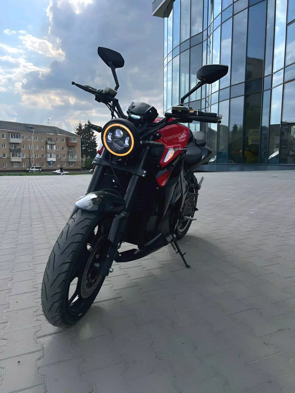  Електромотоцикл Anomaly Energy DMS-X 3000 Вт Свинцево-кислотна Графен батарея 72V 36AH Black / Dark Red (Чорний / Темно-червоний) (Сертифікат ЄС)