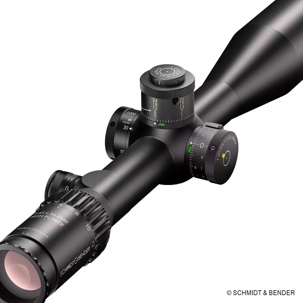 Оптический прицел Schmidt & Bender 5-45x56 PM II High Power P4FL 0,05 mrad CW MT II MTC Оптический прицел Schmidt & Bender 5-45x56 PM II High Power P4FL 0,05 mrad CW MT II MTC