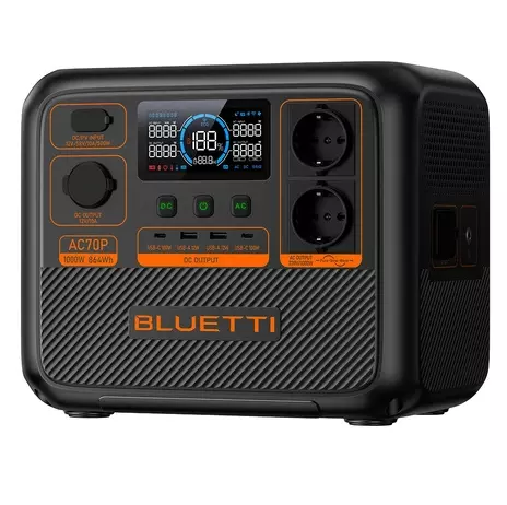 Зарядна станція Bluetti AC70P, 1000 Вт Black (Чорний)