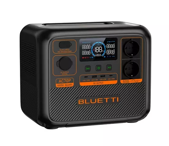 Зарядна станція Bluetti AC70P, 1000 Вт Black (Чорний)