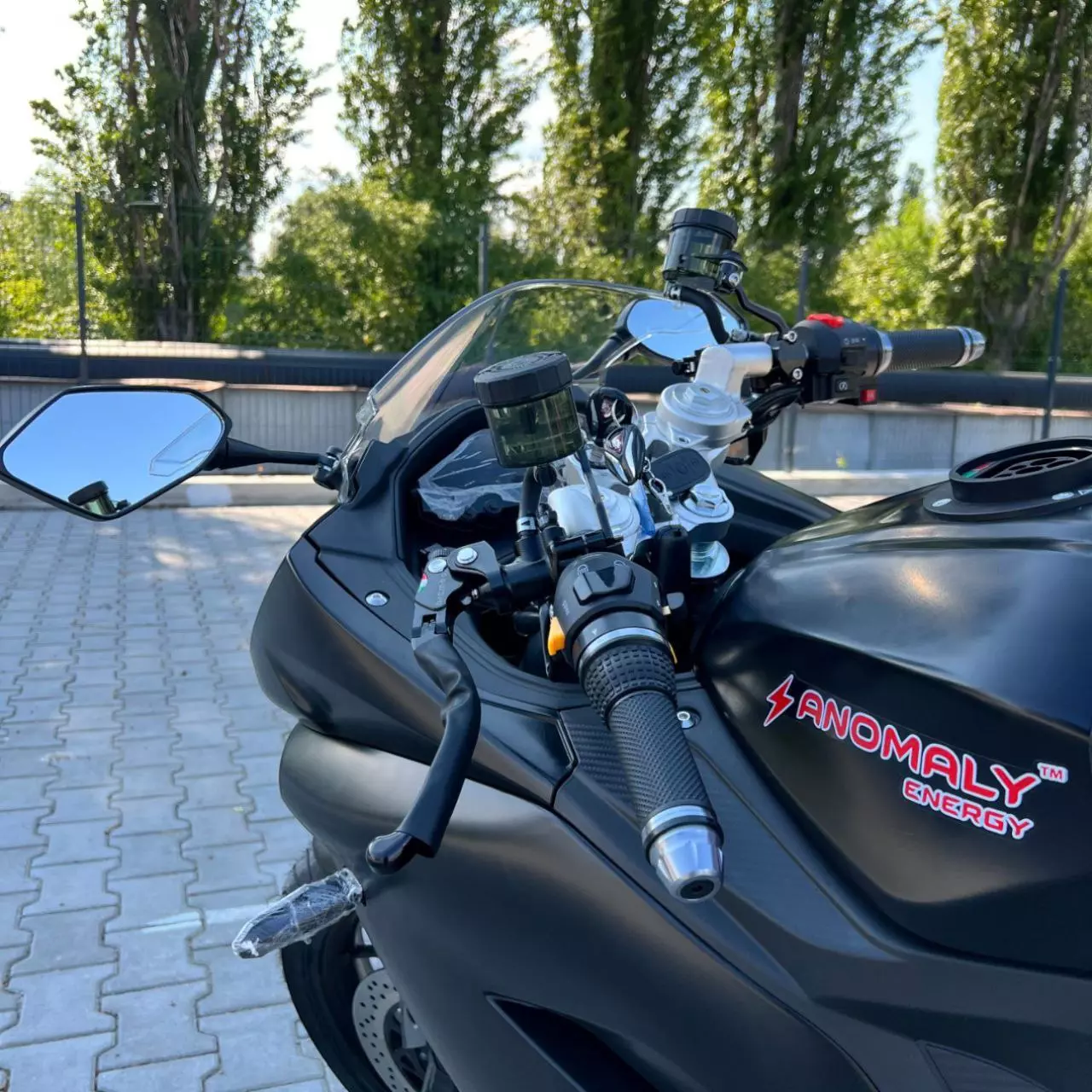 Электромотоцикл Anomaly Energy Panigal V2 10000W Li-ion NMC батарея 72V 100Ah(Black/Черный)