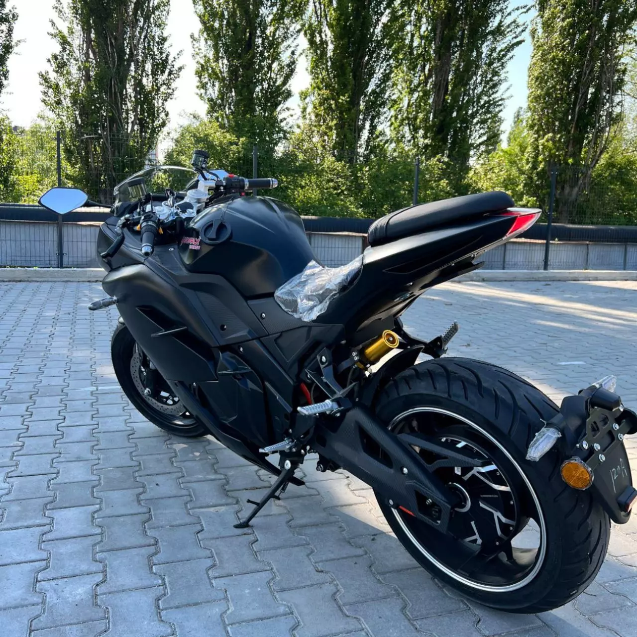 Электромотоцикл 10000W Anomaly Energy Panigal V1 72V 100Ah Li-ion NMC батарея (Black/Черный)
